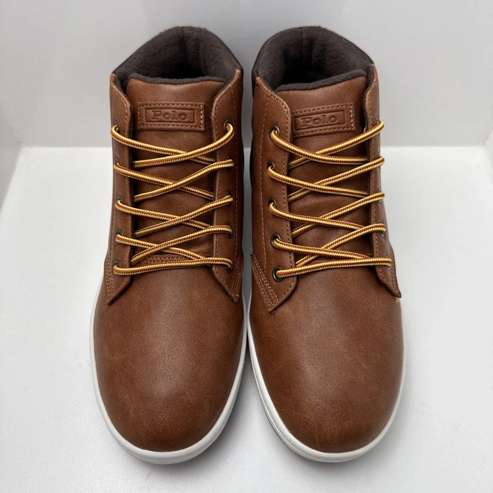 Polo‎ Ralph Lauren Polo Court Sneaker Boot (Big Kid) Size 5 Boys